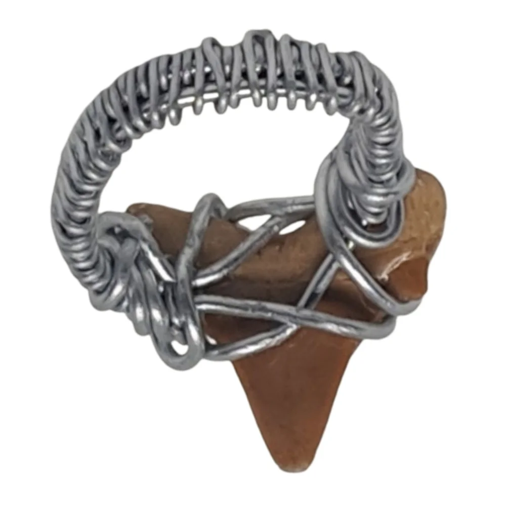 Shark Tooth Wire-Wrapped Ring | Size 7 | Silver Tone | NWOT